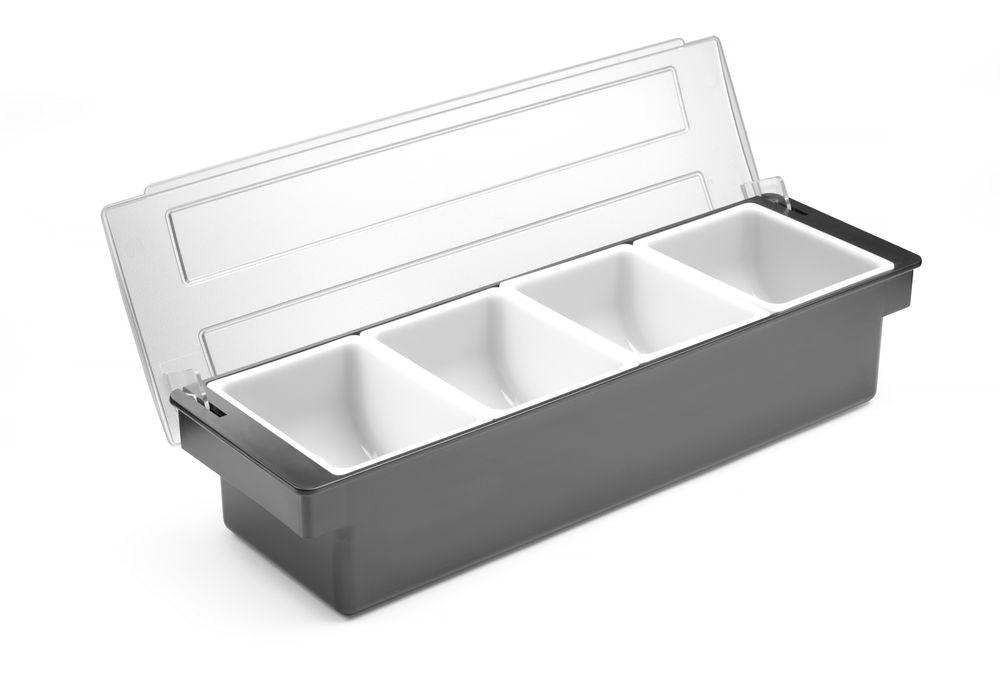Boîte à ingrédients - 4 bacs, Bar up, 480x150x(H)100mm