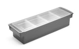 Boîte à ingrédients - 4 bacs, Bar up, 480x150x(H)100mm