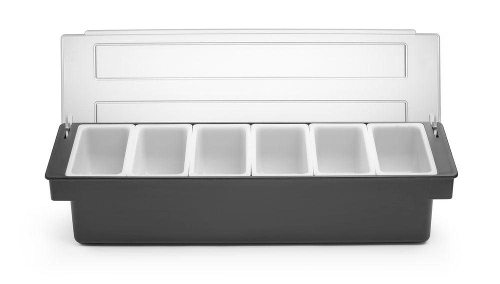 Boîte à ingrédients - 6 bacs, Bar up, 480x150x(H)100mm