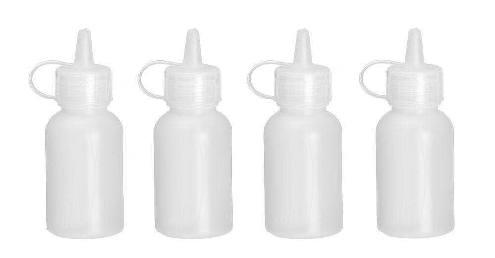 Mini flacon distributeur - set de 4 pièces, HENDI, 0,05L, Transparent, ø35x(H)100mm