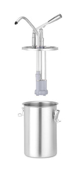 Distributeur de sauce en acier inoxydable avec pompe, HENDI, 4,5L, xx(H)420mm
