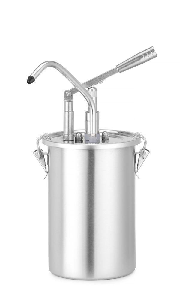 Distributeur de sauce en acier inoxydable avec pompe, HENDI, 4,5L, xx(H)420mm