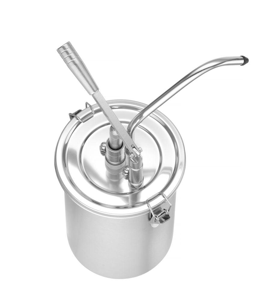 Distributeur de sauce en acier inoxydable avec pompe, HENDI, 4,5L, xx(H)420mm