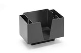 Porte-serviettes avec 3 compartiments, Bar up, Noir, 193x143x(H)136mm
