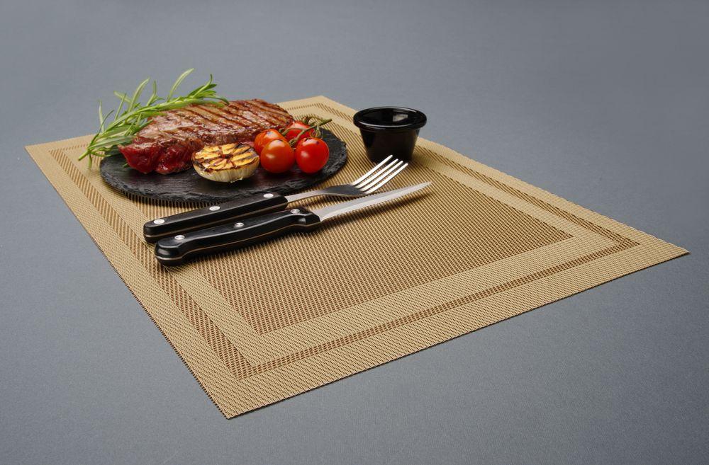 Set de table, cadre - set, HENDI, Graphite, 6 u., 450x300mm