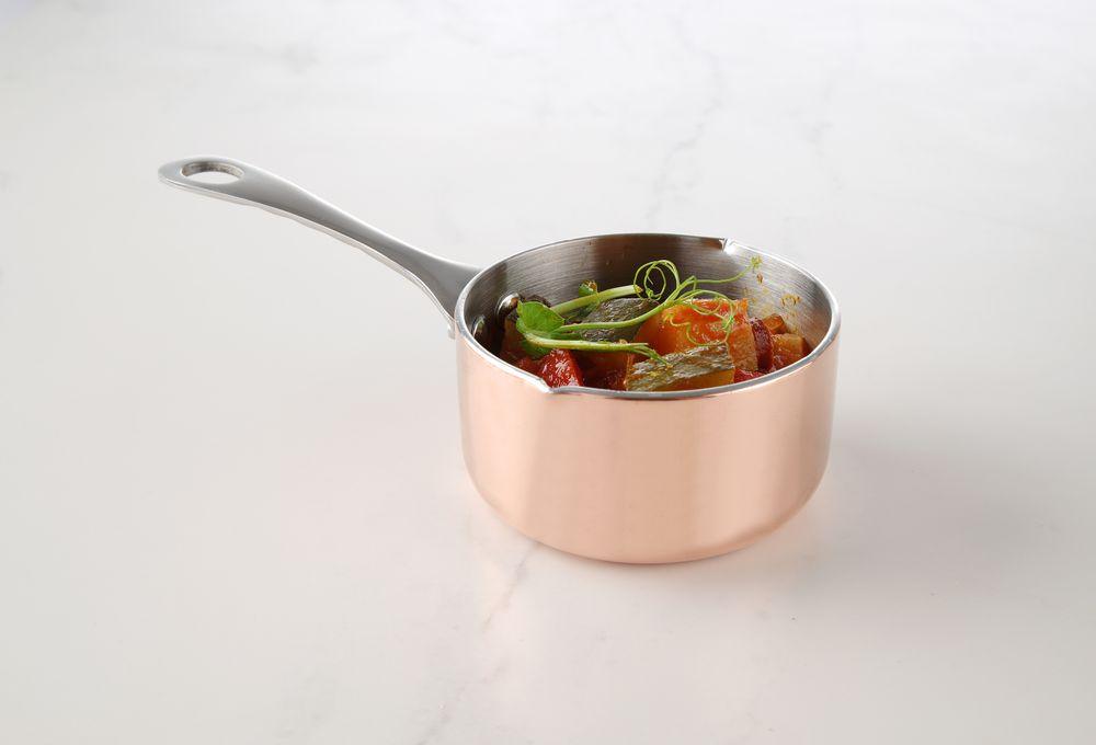 Casseroles miniatures avec bec verseur, HENDI, 0,26L, ø85x(H)50mm
