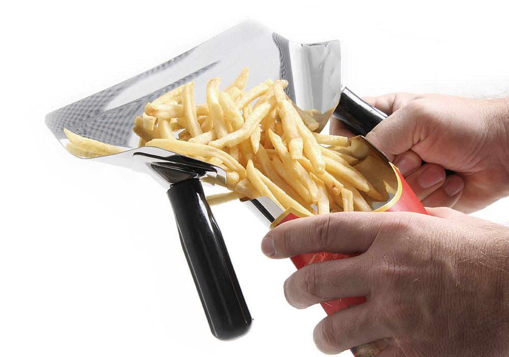 Pelle avec entonnoir pour frites et nachos, HENDI, Noir, 230x220mm