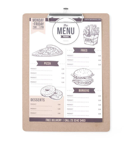 Protège-menu clipboard, HENDI, 240x330mm