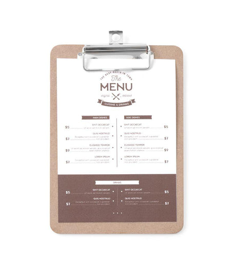 Protège-menu clipboard, HENDI, 125x180mm