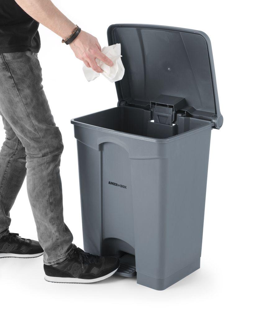Poubelle à pédale, AmerBox, 87L, 500x410x(H)815mm