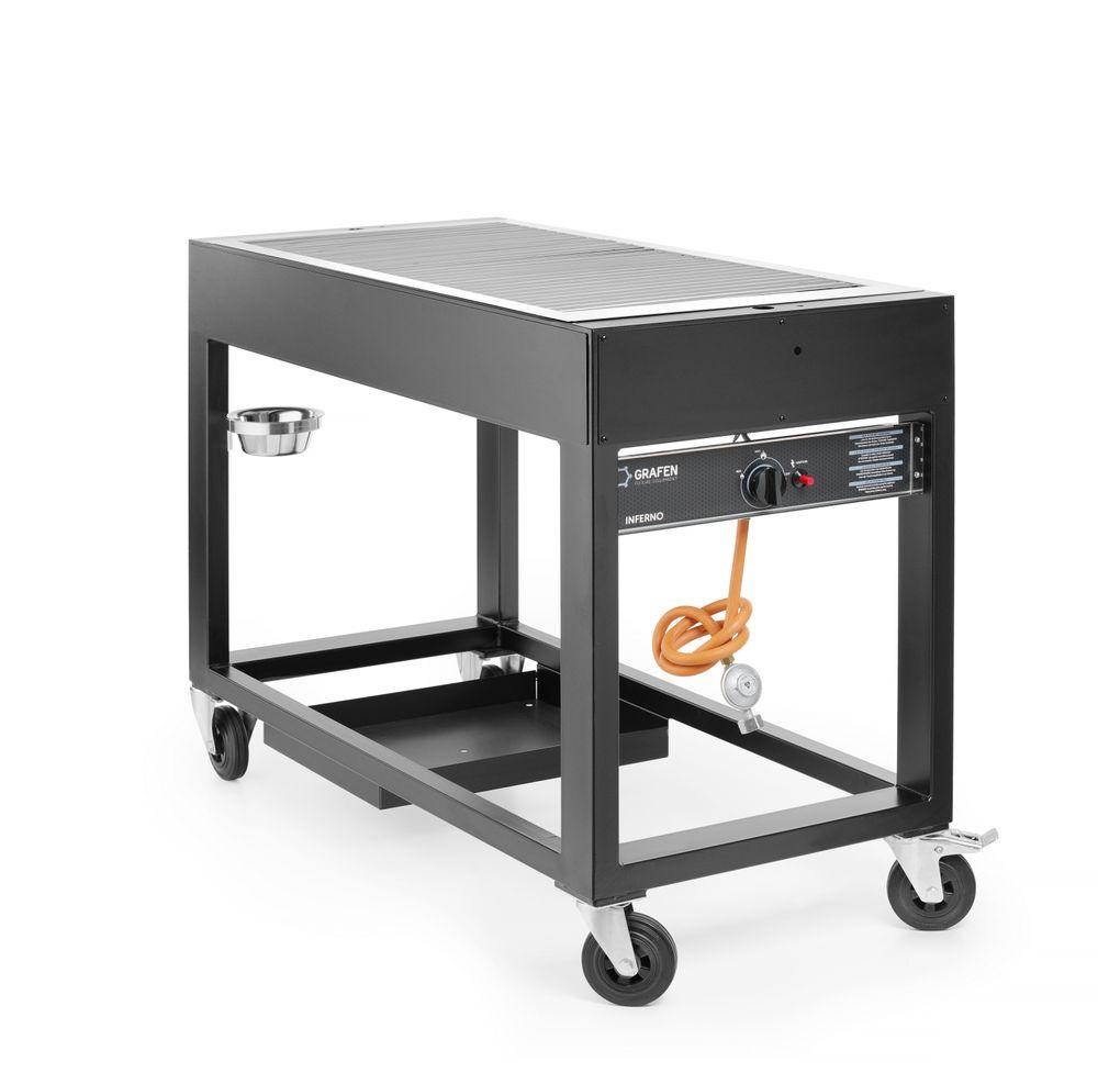 Barbecue à gaz Tampa, HENDI, Noir, 10kW, 1260x580x(H)900mm