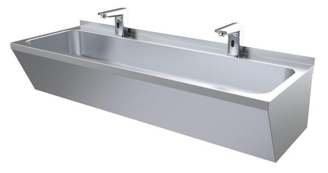 Lavabo Double en Acier Inox 1200x425x165mm - FRANCE CHR