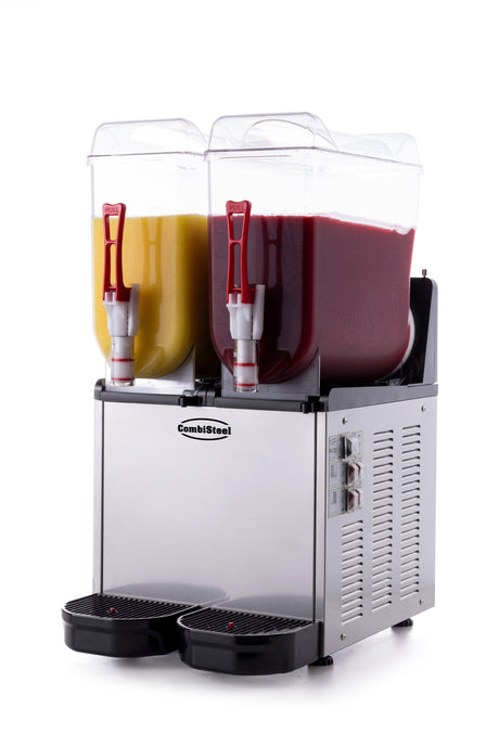 Distributeur de boissons glacées 2x12L en acier inoxydable. - FRANCE CHR
