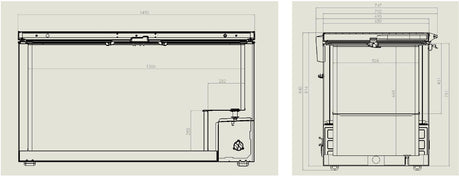 Congélateur Bahut Inox 469 L - FRANCE CHR