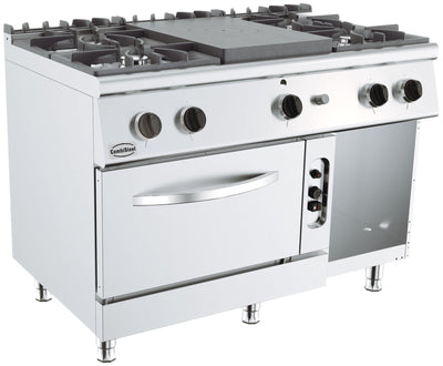 Cuisinière Professionnelle 4 Plaques + Four Gaz - FRANCE CHR