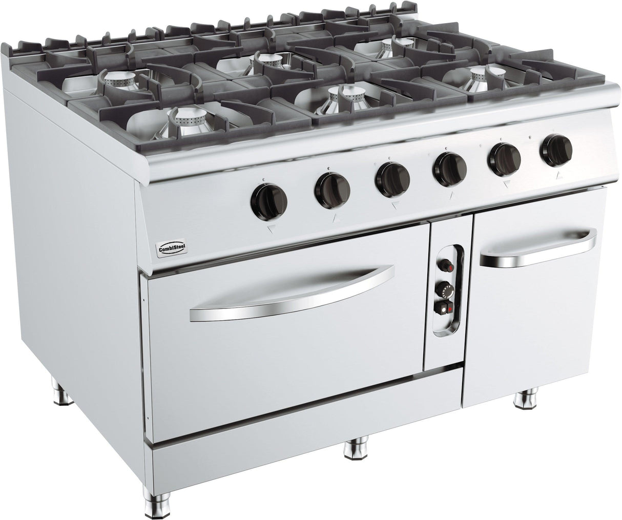 Cuisinière à gaz 6 brûleurs avec four à gaz - FRANCE CHR