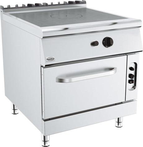 Cuisinière professionnelle Base 900 avec plaques coup de feu et four à gaz CombiSteel2/1 GN. - FRANCE CHR