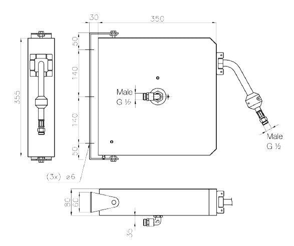 Enrouleur de tuyau 6m avec pistolet d'eau - FRANCE CHR