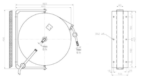 Treuillez et arrosez avec facilité: le ComboTuyau 10m avec pistolet d'eau. Simplifiez vos tâches d'arrosage avec ce produit de qualité de CombiSteel. - FRANCE CHR