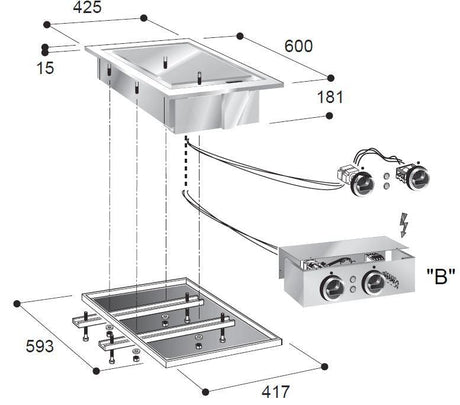 Plaque de Grill Professionnelle 400V - FRANCE CHR