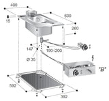 Friteuse électrique CombiSteel 1x10 L - FRANCE CHR
