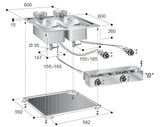 Friteuse électrique professionnelle 2x10 L - FRANCE CHR