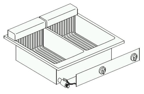 Friteuse électrique professionnelle 2x10 L - FRANCE CHR