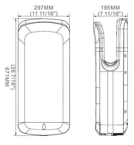 Sèche-mains Argent Élégant HD-91. - FRANCE CHR