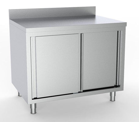 Plan de Travail Coulissant en Acier Inoxydable 700 - Bord Relevé 2000 - FRANCE CHR