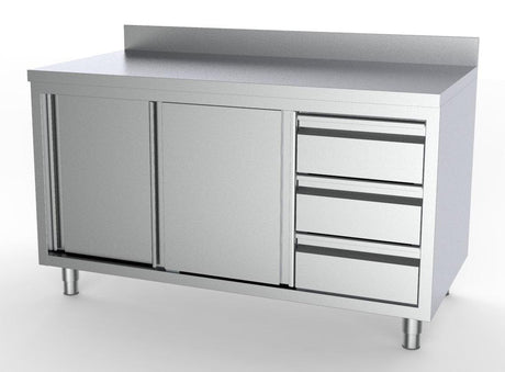 Plan de Travail CombiSteel1/1 G en Acier Inoxydable 430 - FRANCE CHR