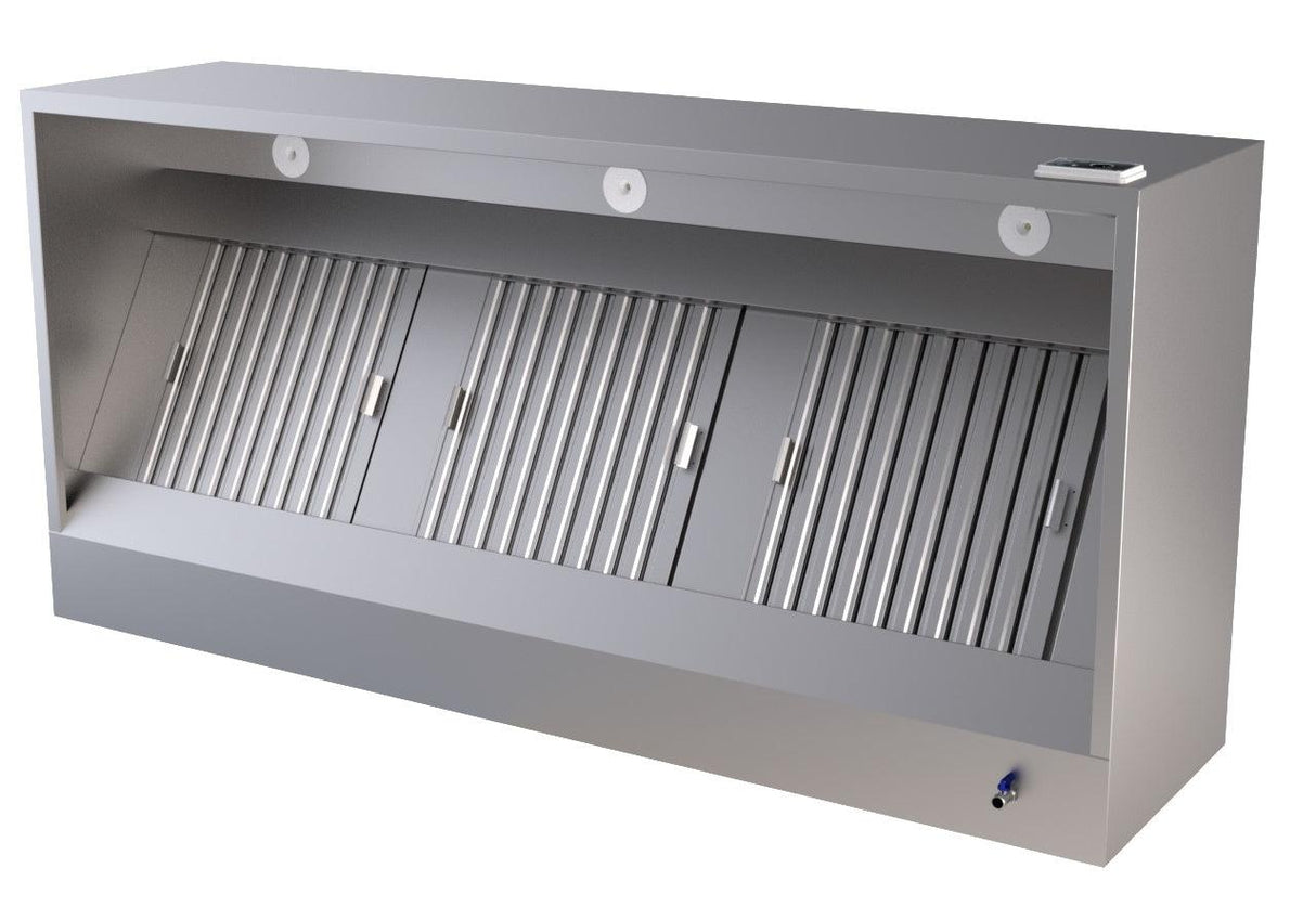 Hotte murale en acier inoxydable 430 - Modèle complet 2000. - FRANCE CHR