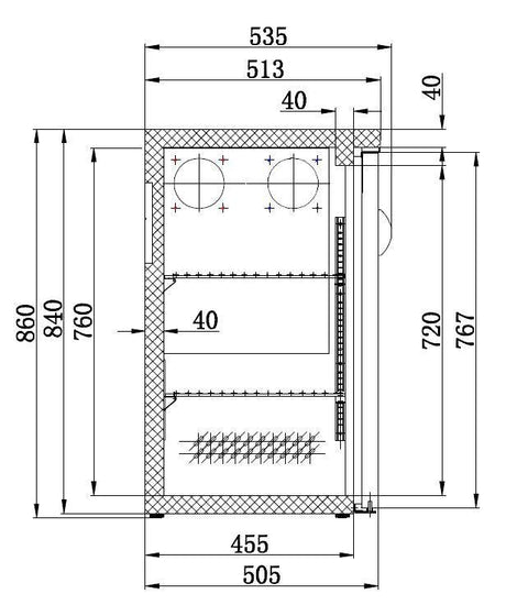 Armoire réfrigérée noire 3 portes en verre - FRANCE CHR