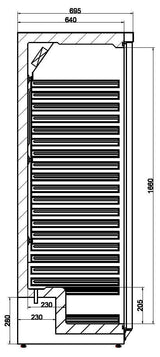 Réfrigérateur en acier inoxydable 1 porte CombiSteelHR600 - FRANCE CHR