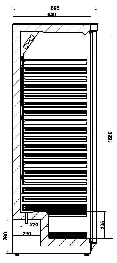 Réfrigérateur en acier inoxydable 1 porte CombiSteelHR600 - FRANCE CHR