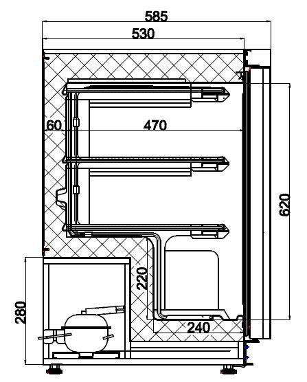 Congélateur Inox 1 Porte CombiSteel HF200 - FRANCE CHR