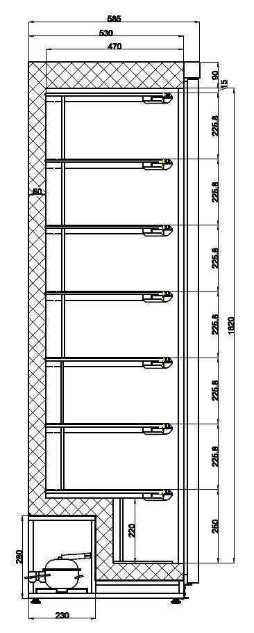 Congélateur en Acier Inox 1 Porte CombiSteel HF400 - Solution de stockage fiable et élégante. - FRANCE CHR