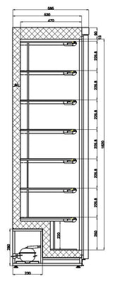 Congélateur en Acier Inox 1 Porte CombiSteel HF400 - Solution de stockage fiable et élégante. - FRANCE CHR