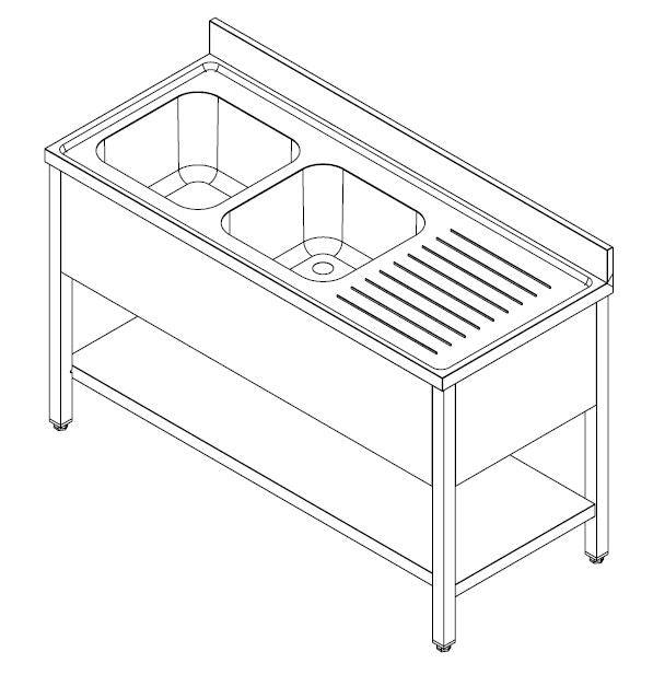 Meuble évier modulaire avec étagère. - FRANCE CHR