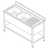 Meuble évier modulaire avec étagère. - FRANCE CHR