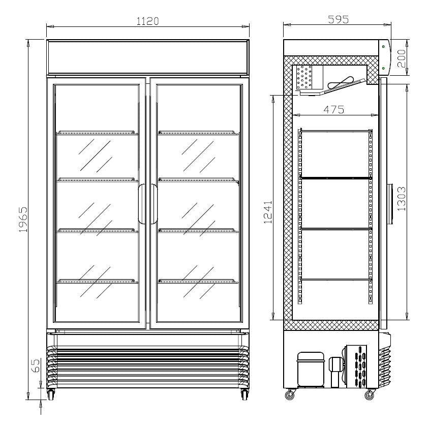 Réfrigérateur Design Élégant BEZ-750 GD - FRANCE CHR