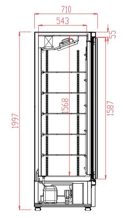 Congélateur en verre élégant avec 1 porte - FRANCE CHR