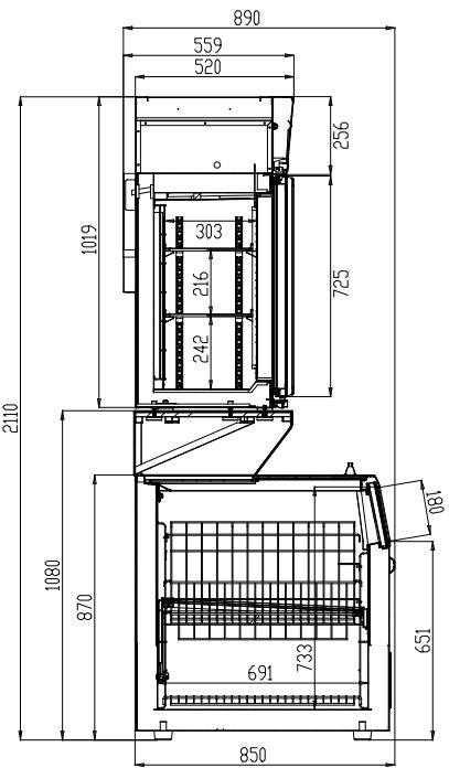 Chambre Froide CombiSteel - 2 Portes en Verre - FRANCE CHR