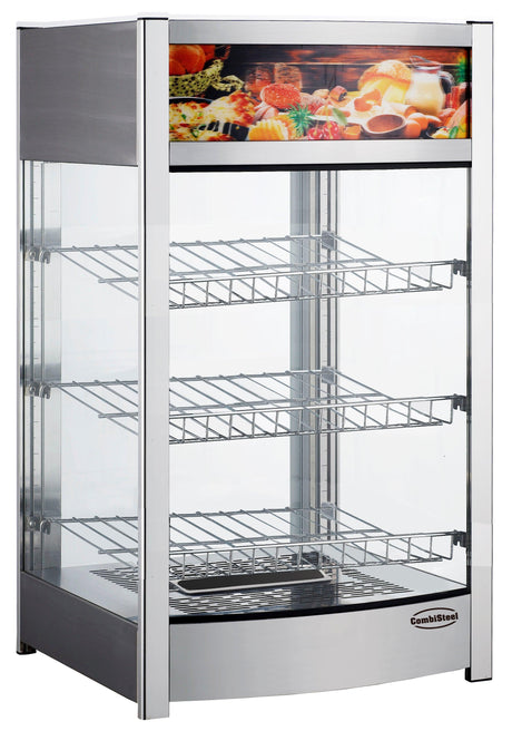 Vitrine Chauffante en Acier Inoxydable 97L - FRANCE CHR