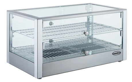 Vitrine Chauffante 80L en Acier Inoxydable: Gardez vos Plats Chauds et Appétissants - FRANCE CHR