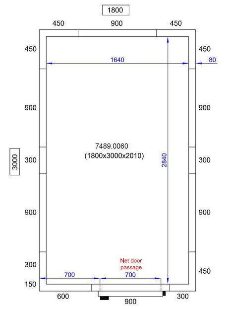 Chambre Froide CombiSteel Pro Line 1800x3000x2010 - Conservation optimale pour produits frais/surgelés. Transport sur demande. - FRANCE CHR