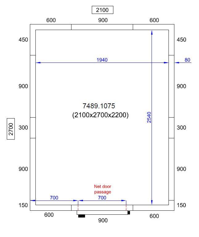 Chambre Froide CombiSteelPro Line 2100X2700X2200 - FRANCE CHR