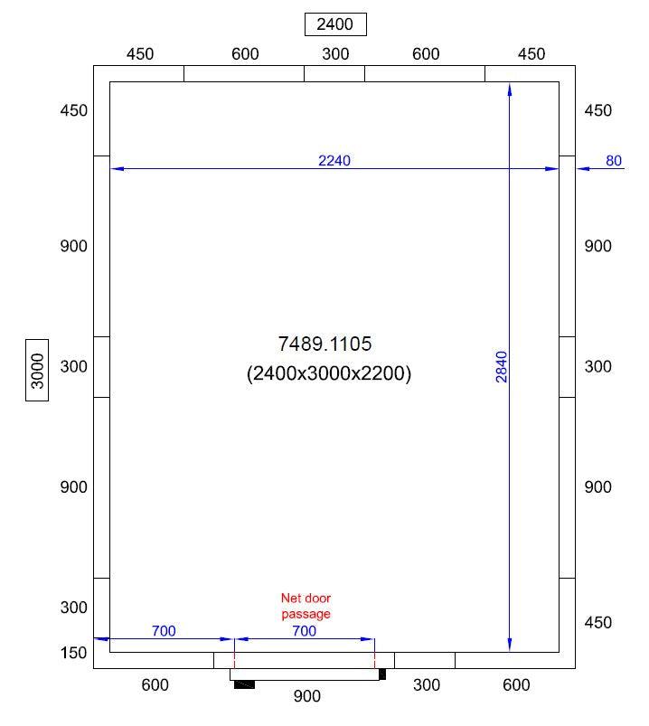 Chambre Froide CombiSteelPro Line 2400X3000X2200 - FRANCE CHR