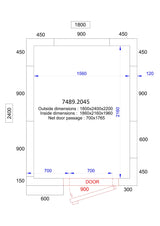 Chambre Froide CombiSteel Pro Line - 1800x2400x2200 - 120mm - FRANCE CHR