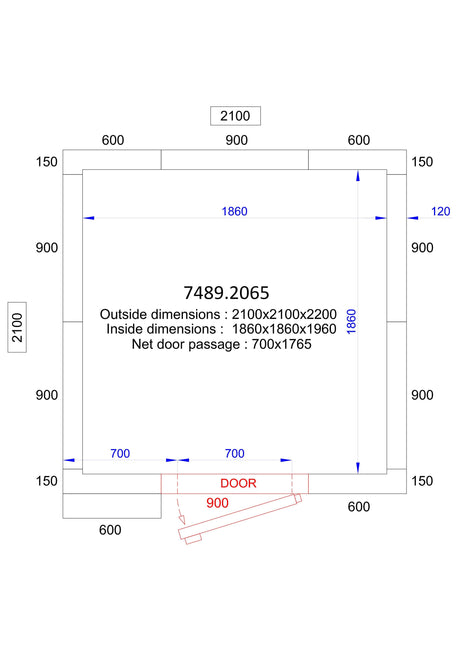 Chambre Froide CombiSteel Pro Line 2100x2100x2200 - 120 mm. Transport sur demande. - FRANCE CHR