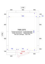 Chambre Froide CombiSteel Pro Line 2100x2700x2200 - 120mm. Transport sur demande. - FRANCE CHR